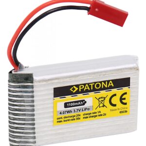 RC Battery 3,7V 1100mAh JST Li-Polymer fur Walkera Dragonfly, HM 5G4